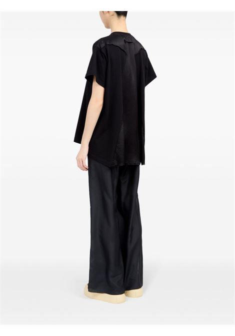 Black short-sleeved oversized t-shirt Mm6 maison margiela - women MM6 MAISON MARGIELA | S52GC0333M20050900